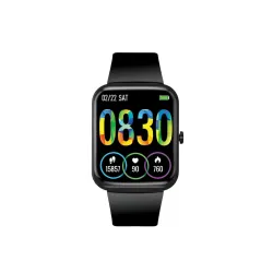 Promate Xwatch-B18 Fitness Smart Watch, 1.8\' Display, Black Bluetooth Calling, IP67 Water Resistant, Voice Assistant, 15 Days Battery Life, 27 Sports Modes