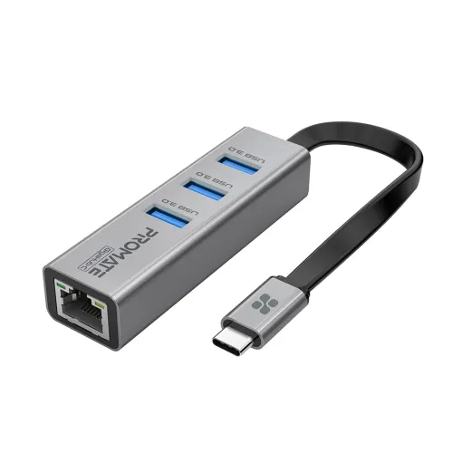 Image of Promate GigaHub-C USB-C to Ethernet Hub