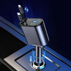 PROODOS Car Charger Type C 4-in-1  Retractable Car