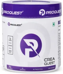 PROQUEST Crea Quest (Creatine Monohydrate), instantly soluble & Rapid absorption Creatine (90 g, Unflavored)