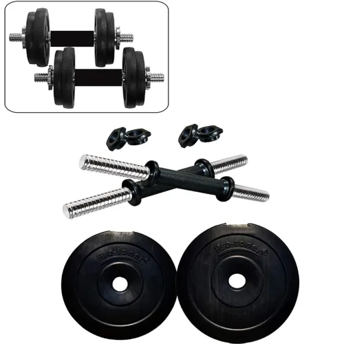 Image of Protoner 18 Kg PVC Dumbells Sets, PVC Plates + Dumbells Rods