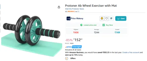 Image of Protoner Ab Wheel Exerciser with Mat
