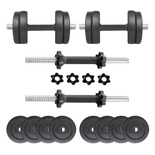Image of Protoner Adjustable PVC Dumbbell Set 12kg with Gloves