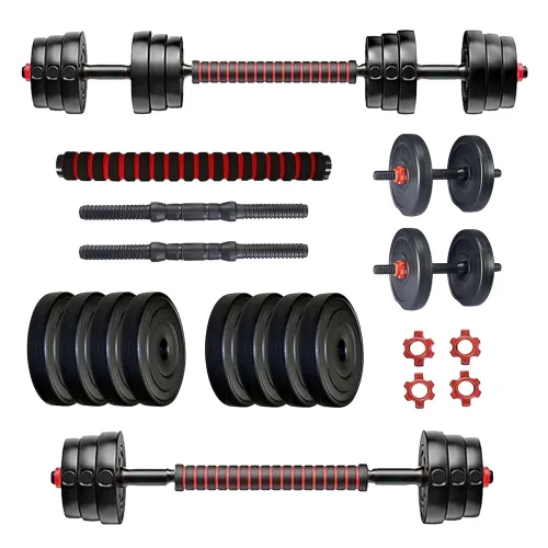 Image of Protoner PVC 3 in 1 convertible DM 4-40 Kg Dumbbells Set and Fitness Kit for Men and Women Whole Body Workout