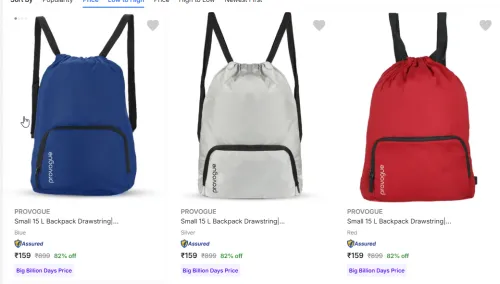 Image of PROVOGUE 15L Drawstring Backpack Starting At @₹159