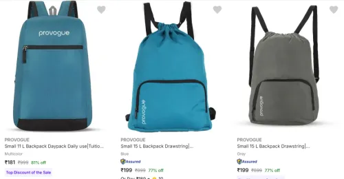 Image of PROVOGUE Backpack Starting @ ₹181