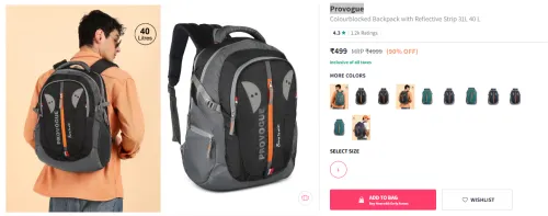 Image of Provogue Colourblocked Backpack 31L 