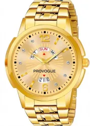 Provogue Gold Plated Day Date Watch