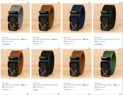 Image of Provogue Men Belts at ₹76