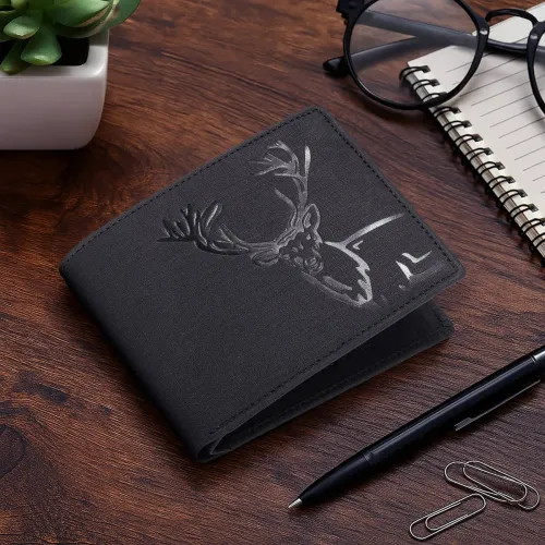 Image of PROVOGUE  Men Casual Trendy Black Artificial Leather Wallet