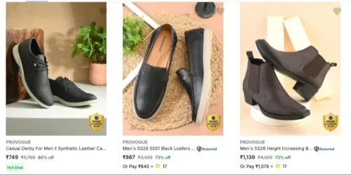 Image of Provogue Men's Footwear upto 80% Discount 