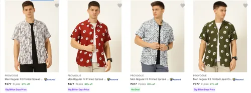 Image of Provogue Men's Shirts upto 81% Discount
