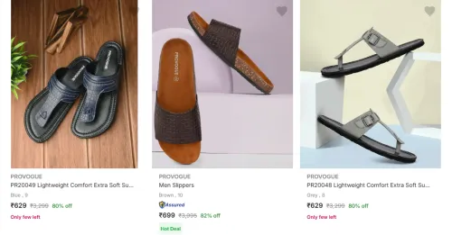 Image of Provogue Men’s Slippers & Flip Flops upto 80% Discount