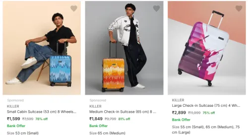 Image of PROVOGUE Small Cabin Suitcase up to up to @ ₹81% Discount