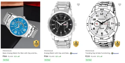 Image of Provogue Wrist Watches Upto 92% Off