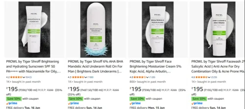 Image of Prowl Beauty Products starting at ₹90
