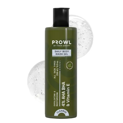 Image of PROWL by Tiger Shroff Daily Body Wash for Man 250ml, Exfoliating Shower Gel