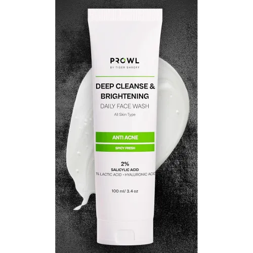 Image of PROWL by Tiger Shroff Facewash 2% Salicylic Acid | Anti Acne For Dry Combination Oily & Acne Prone Man Skin Care with 1%