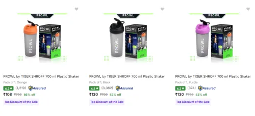 Image of Prowl Shakers And Sippers Upto 86% Discount | Starting @ ₹108 