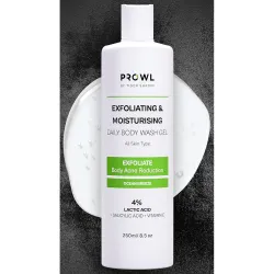 PROWL by Tiger Shroff Shower Gel Bodywash for Men 250ml |4% ( Salicylic Acid, Lactic Acid, Vit E) for Body Acne | All Sk