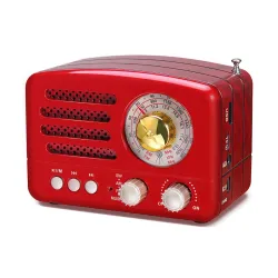 PRUNUS J-160 Small Retro Vintage Radio with Bluetooth Speaker, Portable Transistor AM FM SW, Rechargeable Battery Operat