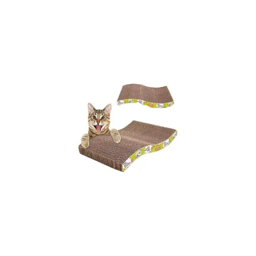 Image of PSK PET MART Jumbo Size Scratching Board /Scratch Pad Cum Healthy Toy with Catnip for Cat /Kitten /Puppy /(Yellow Color)