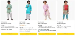 Pspeaches Boys kurta set upto 90% discount