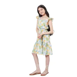 Pspeaches Girls Floral Print Square Dress
