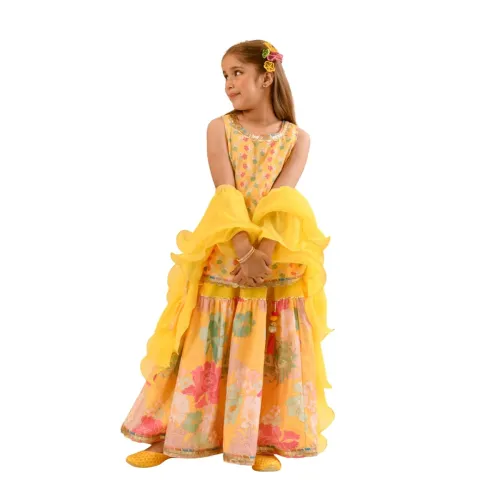 Image of Pspeaches Girls Sharara Set