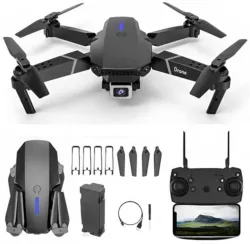 PTCMart E88 Pro Mini Drone – 4K Dual Camera, Foldable, WiFi