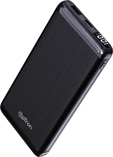 Image of PTron 10000 mAh 22.5 W Compact Power Bank (Black, Lithium Polymer, Power Delivery 3.0, Quick Charge 3.0 for Earbuds, Mob
