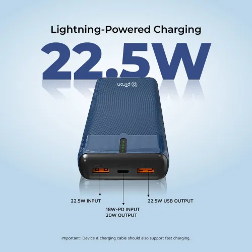 Image of PTron 20000 mAh 22.5 W Compact Pocket Size Power Bank