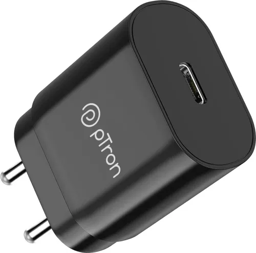 Image of PTron 25 W PD 3 A Wall Charger for Mobile  (Black)