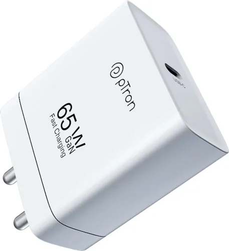 Image of PTron 65 W GaN 3.25 A Wall Charger for Mobile (White)