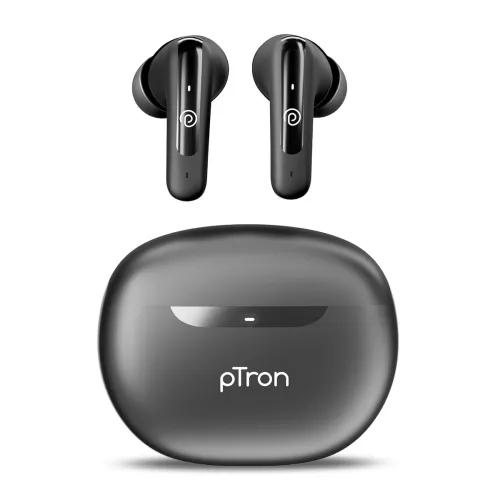 Image of pTron Bassbuds Astra in-Ear TWS Earbuds w/Stereo Sound, 34Hrs Playtime, Stereo Calls, Custom EQ, Mobile App, BTv5.3 Head