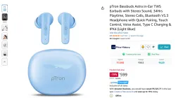 pTron Bassbuds Astra in-Ear TWS Earbuds