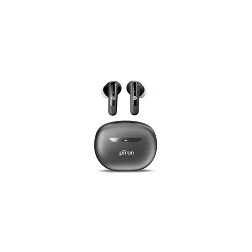 Image of pTron Bassbuds Astra in-Ear TWS Earbuds w/Stereo Sound, 34Hrs Playtime, Stereo Calls, Custom EQ, Mobile App, BTv5.3 Head