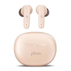 pTron Bassbuds Astra in-Ear TWS Earbuds w /Stereo Sound, 34Hrs Playtime, Stereo Calls, Custom EQ, Mobile App, BTv5.3 Hea