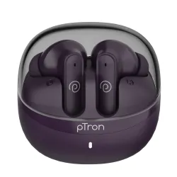 pTron Bassbuds Indie in-Ear TWS Earbuds w/ 10mm Drivers, 45Hrs Playtime, Dual HD Mic & AI-ENC Calls, Custom EQ, Mobile A
