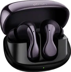 PTron Bassbuds Tango w / 50Hrs Playtime, AI-ENC Calls, Custom EQ, App Support, BTv6.0 Bluetooth Headset (Nexua Black, Tr