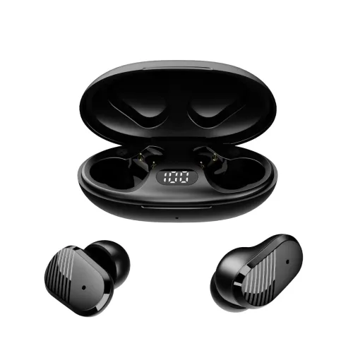 Image of pTron Basspods P11 TWS Earbuds – Coal Black