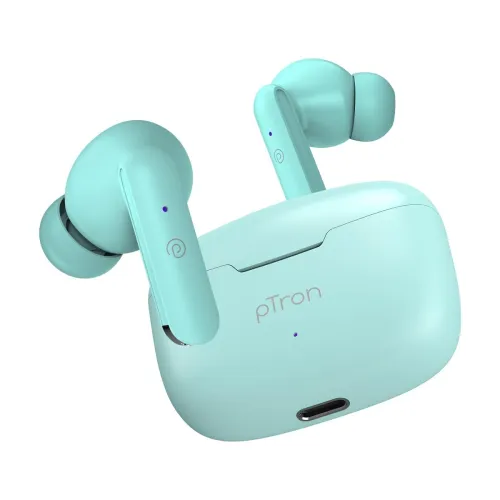 Image of pTron Basspods P81 in-Ear Wireless Earbuds, Pristine Sound, 32Hrs Playtime