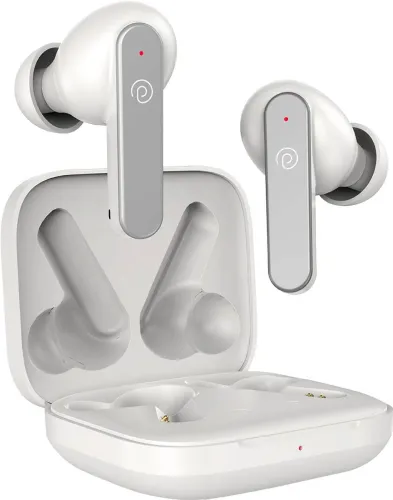 Image of pTron Basspods Spell TWS Earbuds (AI-ENC, 36H Playtime, White) 