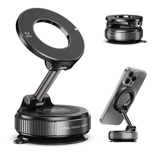 Image of pTron Dockit 360° Magnetic Car Mobile Holder Compatible with All Smartphone