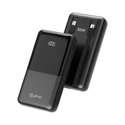 pTron Dynamo Bolt 20000mAh Power Bank, Inbuilt Charging Cables, 35W Super Fast Charging,USB Type-C Input Power Bank Comp