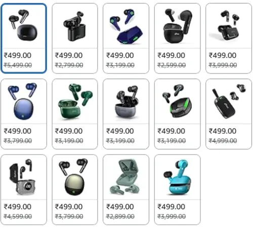 Image of pTron Earbuds @ Just ₹499