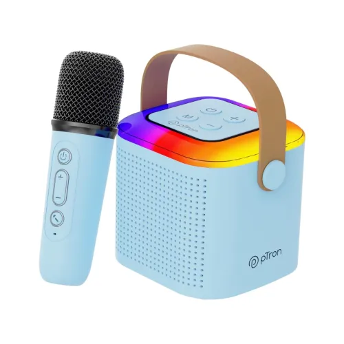 Image of pTron Fusion Tunes 10W Mini Bluetooth Speaker with Wireless Karaoke Mic