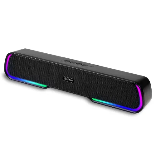 Image of pTron Fusion One 14W RGB Bluetooth Soundbar (Black)