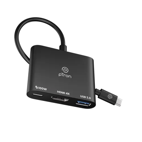 Image of pTron Nexo 3 in 1 Type C to HDMI Adapter