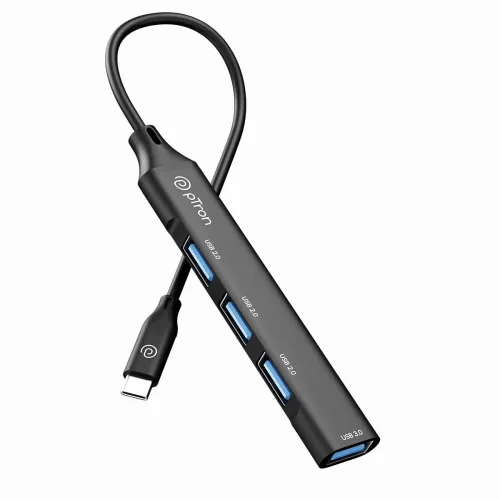 Image of pTron Nexo 4-in-1 Type-C Multiport Adapter (Black)